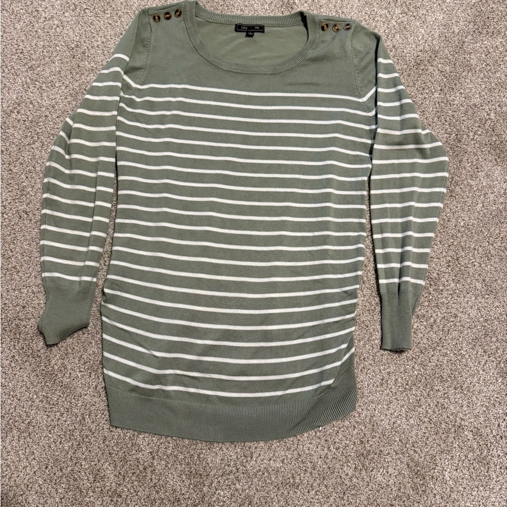 Lety & Me Maternity Sage Green Sweater